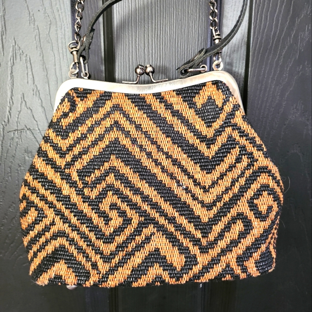 Patricia Nash crossbody woven purse.